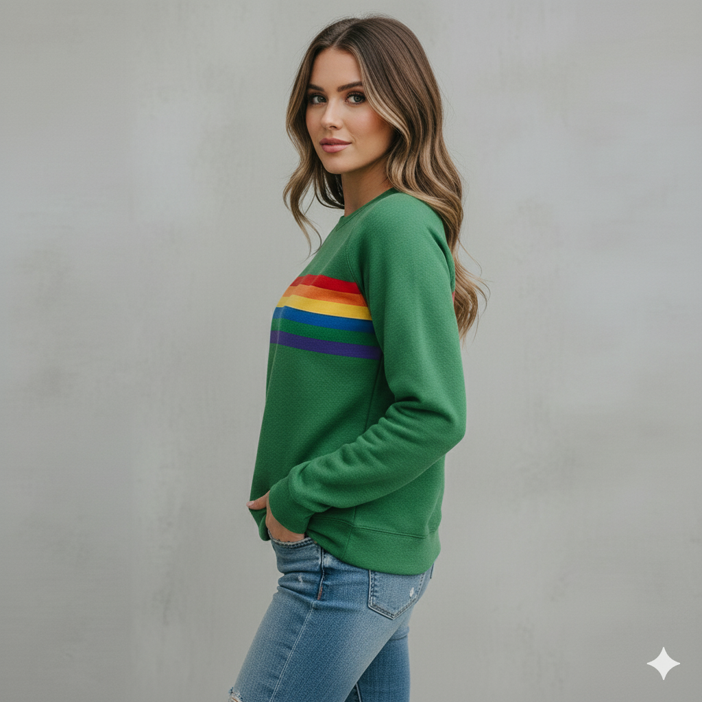 Damen Pullover mit Rundhalsausschnitt | Gestreift & Freizeit
