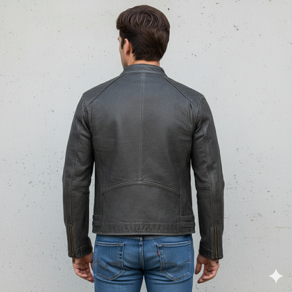 Herren Lederjacke im Biker-Stil | Modern & Lässig