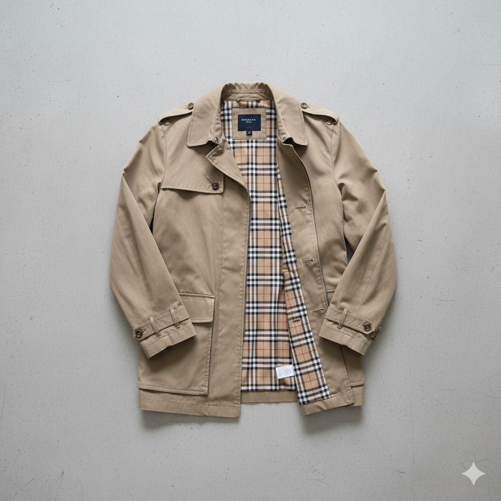 Eleganter Herren Trenchcoat mit Reverskragen | Herbst Übergang