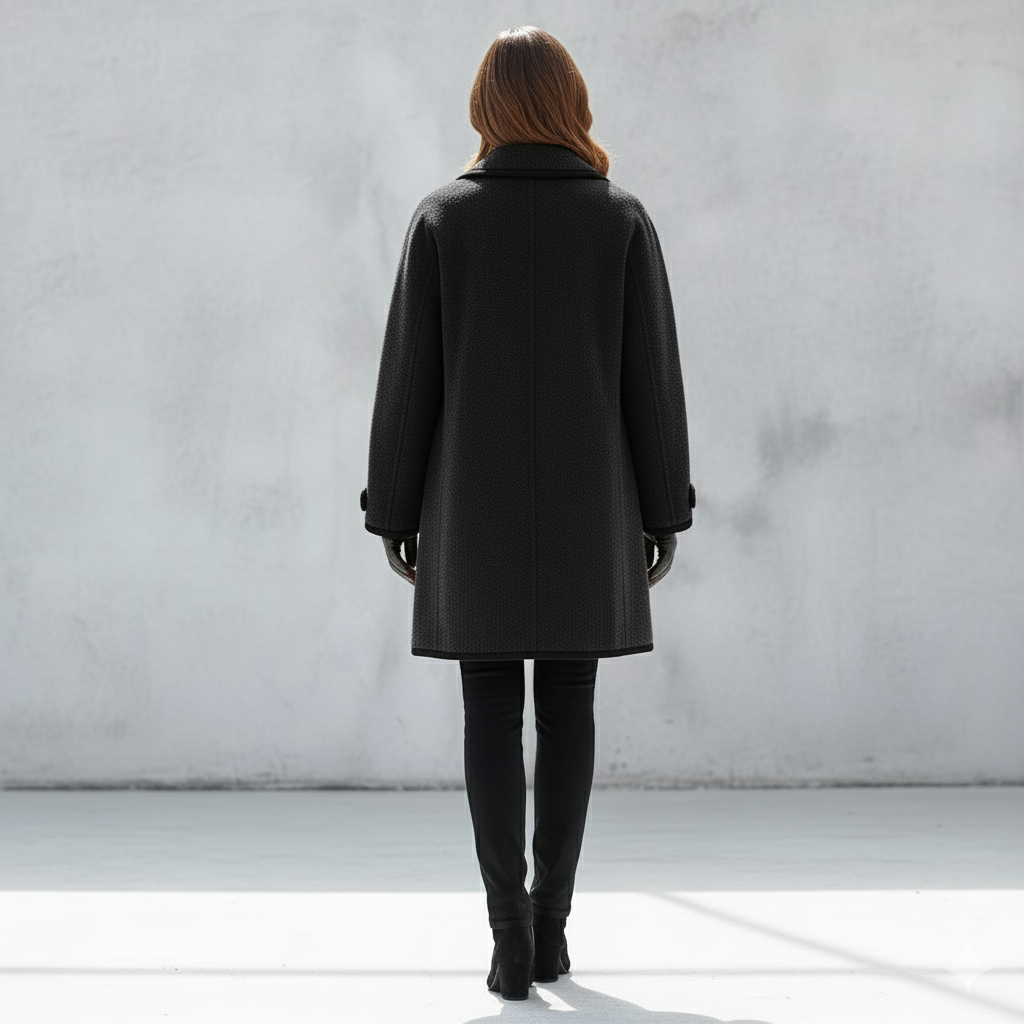 Eleganter Damenmantel mit Kontrastdetails | Herbst/Winter