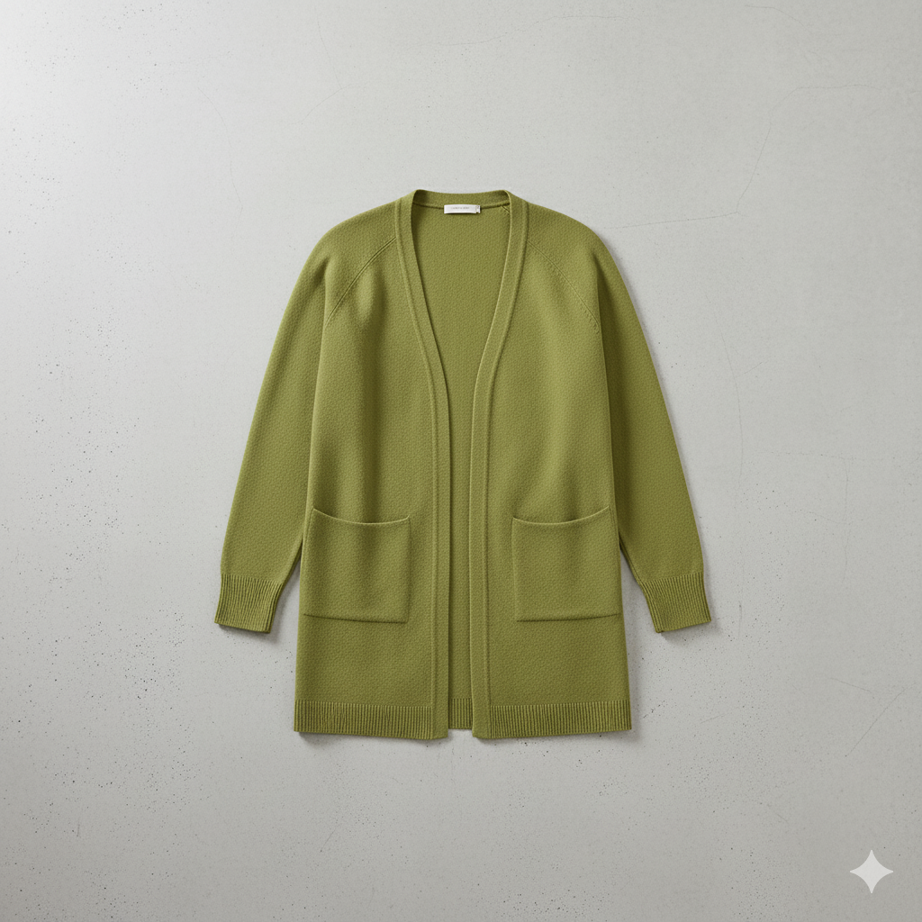 Langer Damen Strickjacke mit Taschen | Herbst & Winter | Elegant