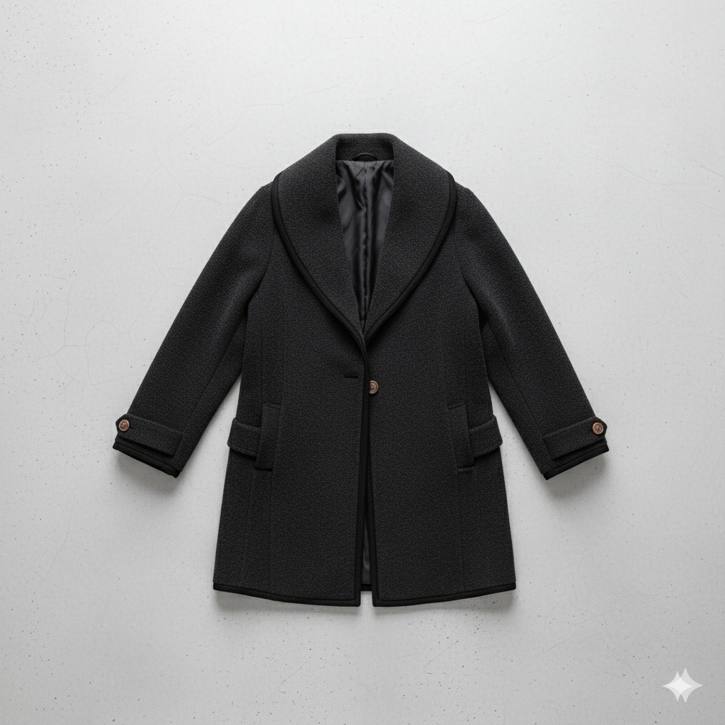 Eleganter Damenmantel mit Kontrastdetails | Herbst/Winter