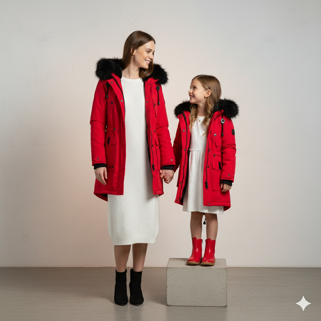 Damen Winterjacke mit Fellkapuze | Warm & Gefüttert