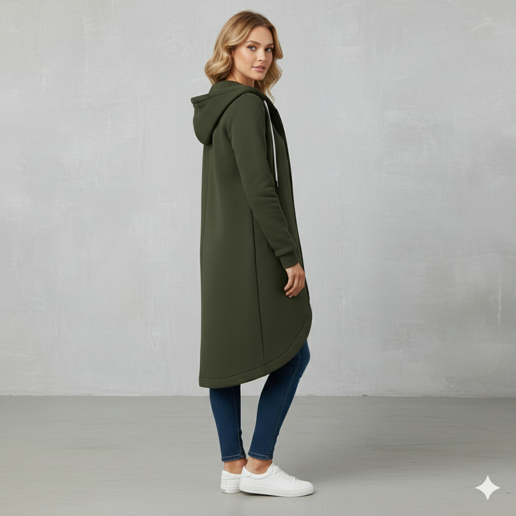 Damen Sweatjacke mit Kapuze & Reißverschluss | Herbst/Winter