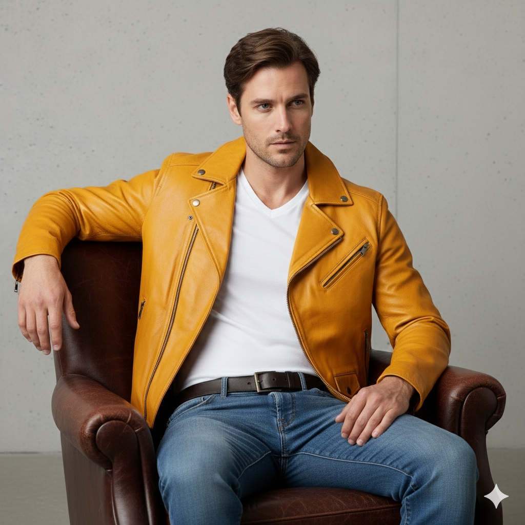 Herren Lederjacke im Biker-Stil | Modern & Lässig