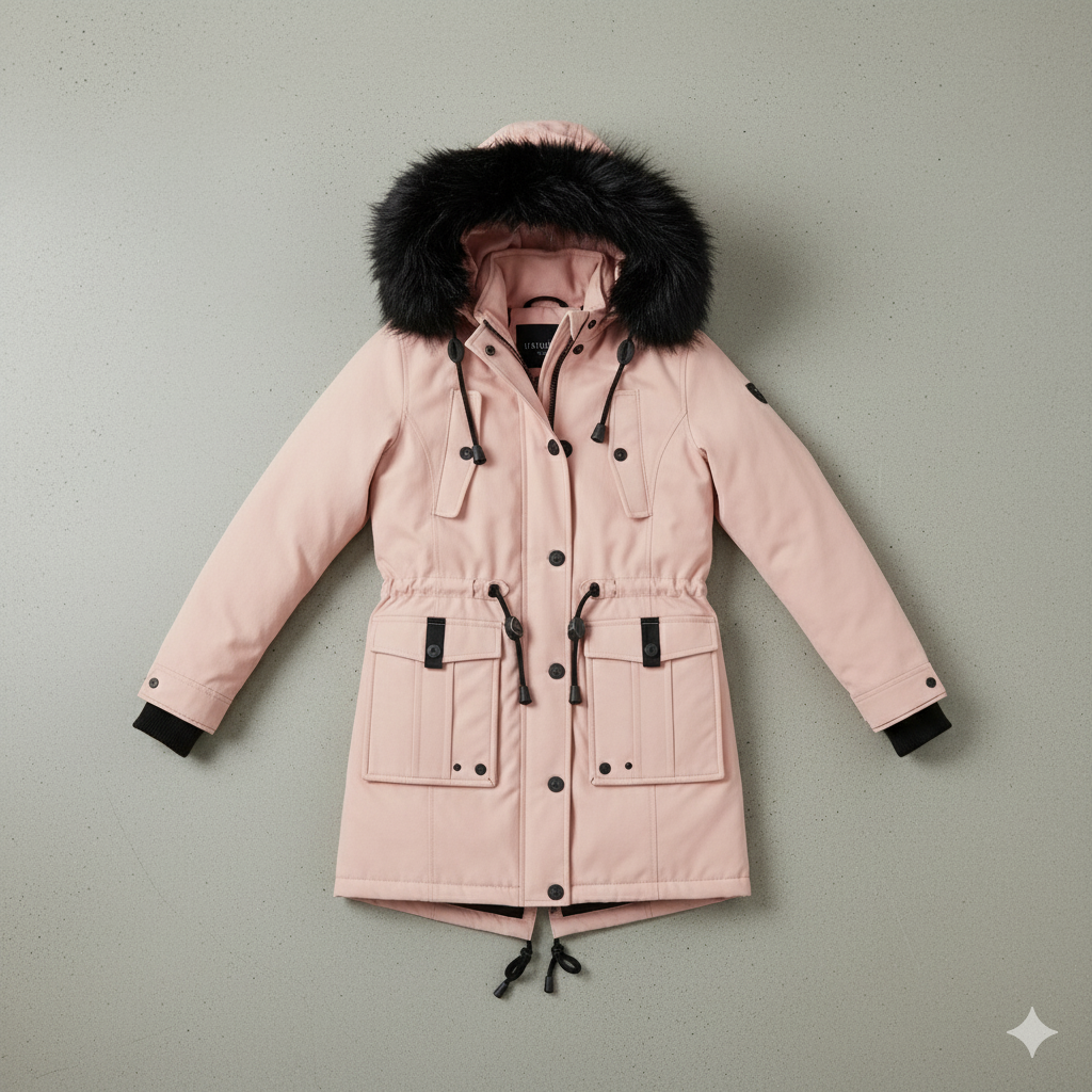 Damen Winterjacke mit Fellkapuze | Warm & Gefüttert