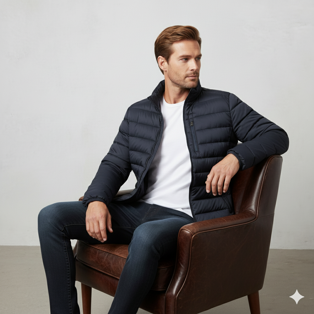 Leichte Herren Steppjacke | Herbst Winter Übergang