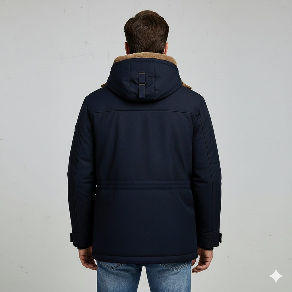 Warmer Herren Wintermantel mit Kapuze | Dick & Funktional
