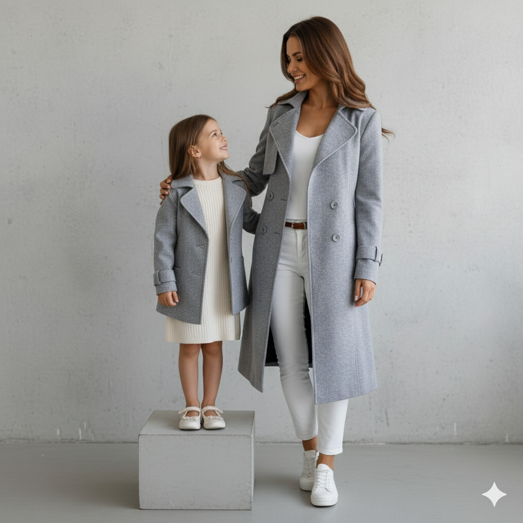 Damen Wollmantel mit Reverskragen | Elegant & Mittellang | Herbst/Winter