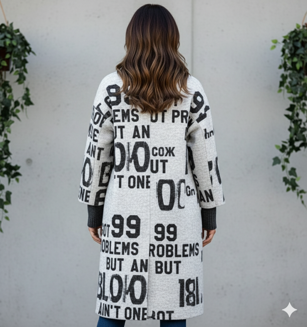 Damen Wollmantel mit Karomuster | Oversize & Warm | Winter