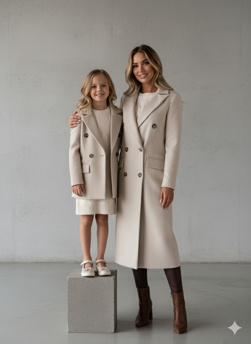 Damen Mantel mit Reverskragen | Doppelreihig & Elegant | Herbst/Winter