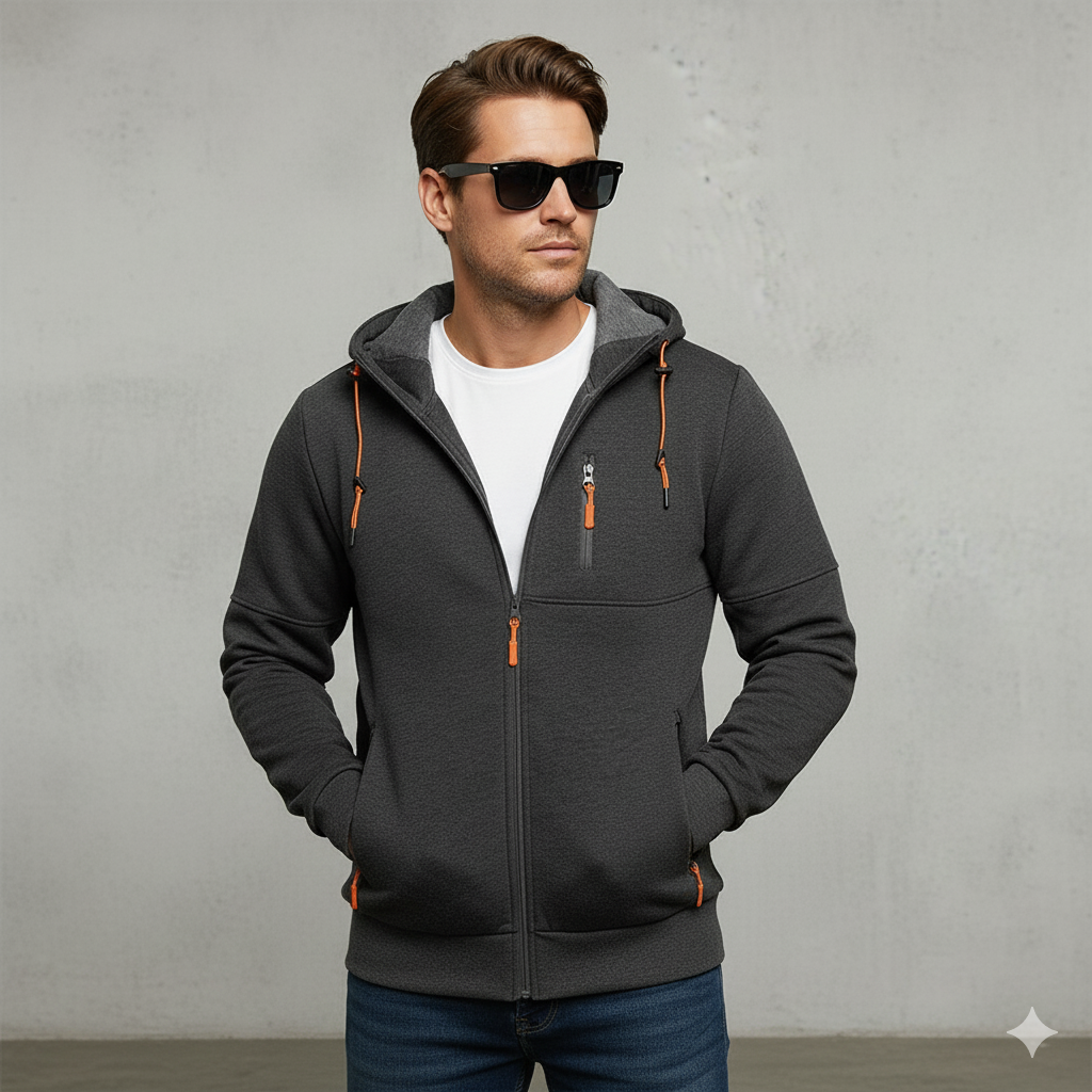 Fleecejacke für Herren mit Kapuze | Warm & Bequem | Herbst