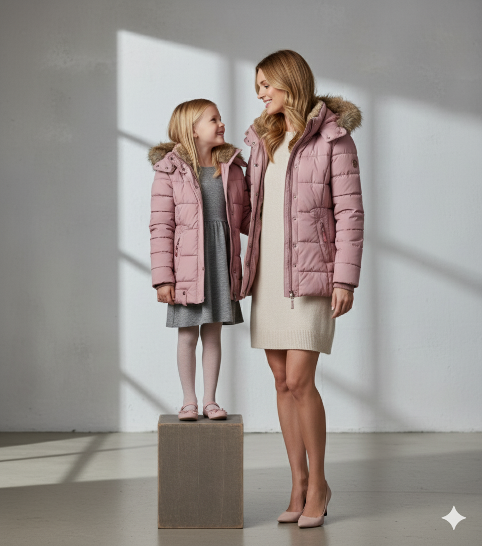 Damen Winterjacke mit Fellkapuze | Warm & Figurbetont