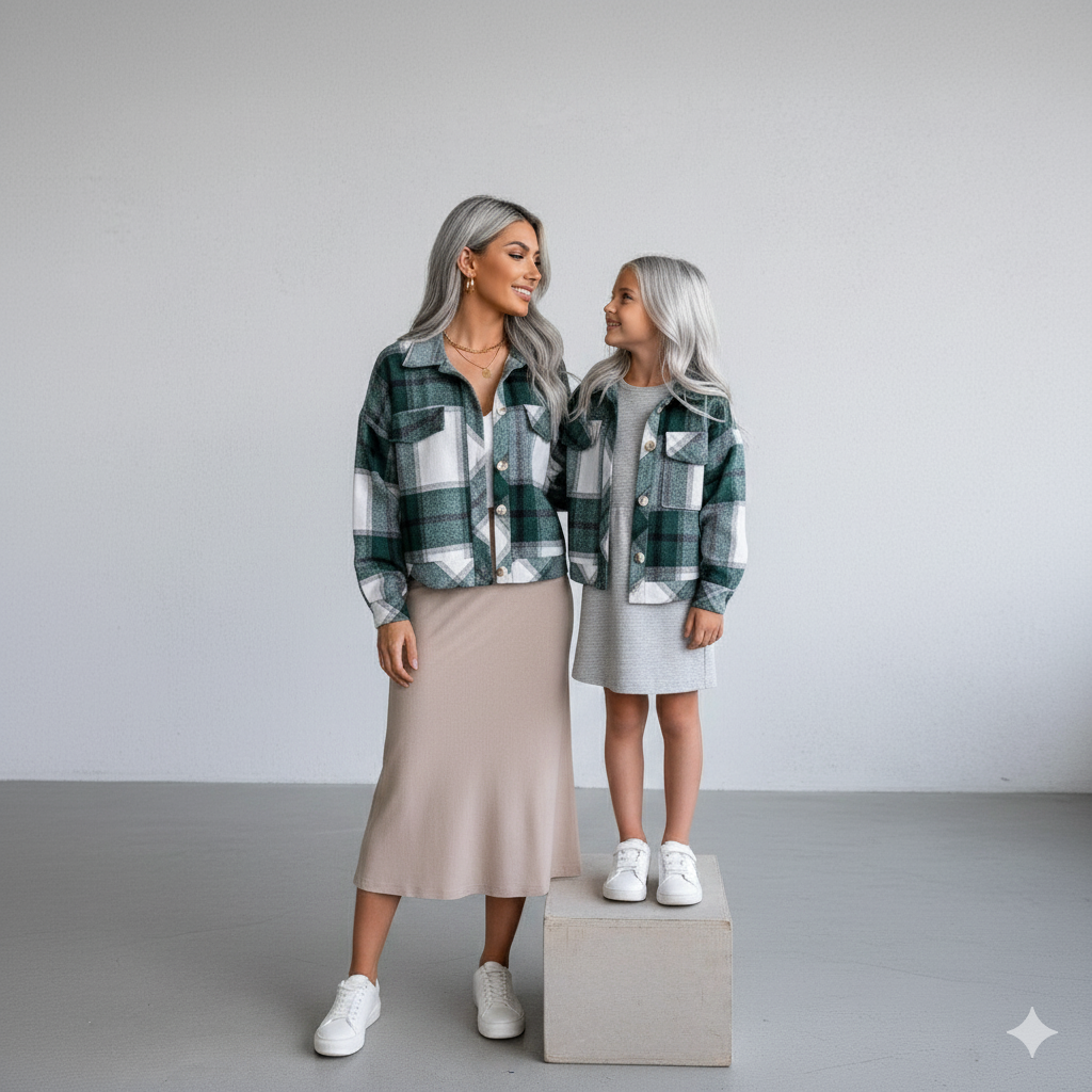 Damen Karo Hemdjacke | Lässig & Weich | Herbst