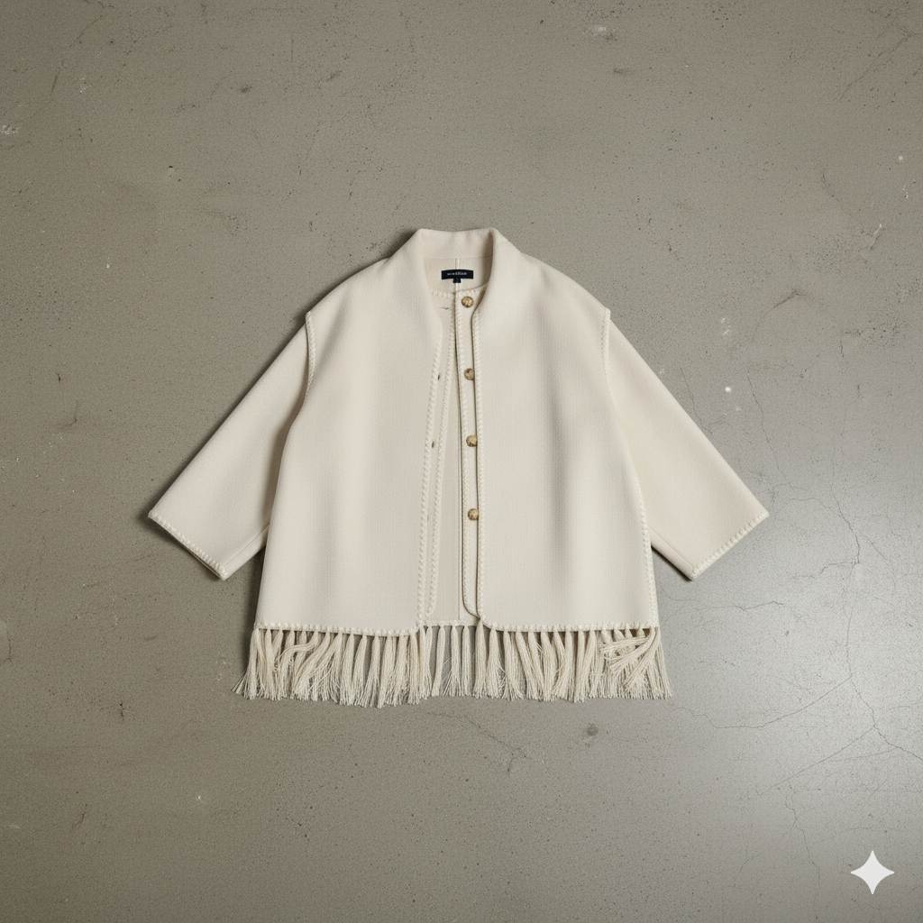 Damen Wollmantel mit Schal Kragen | Winter | Locker & Warm