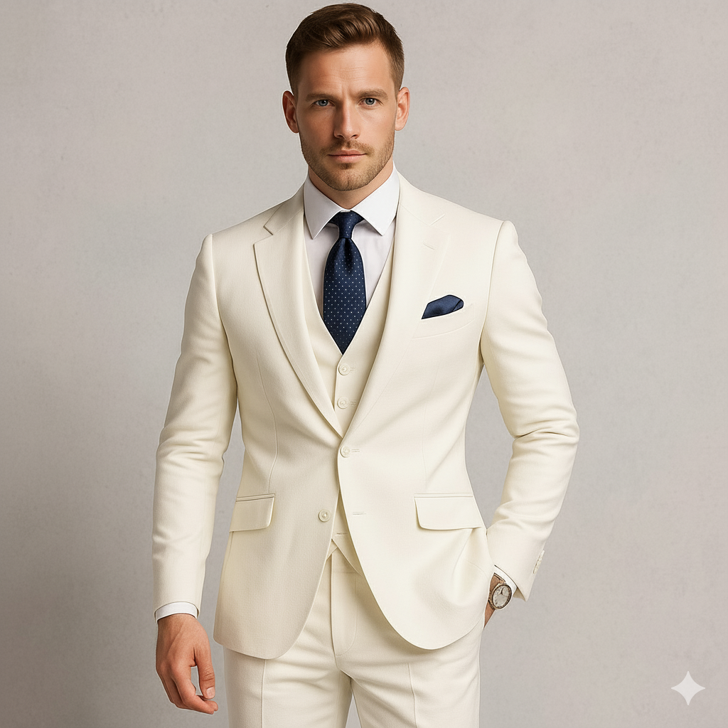 Herren Anzug 3-teilig | Slim Fit Elegant für Hochzeit & Business