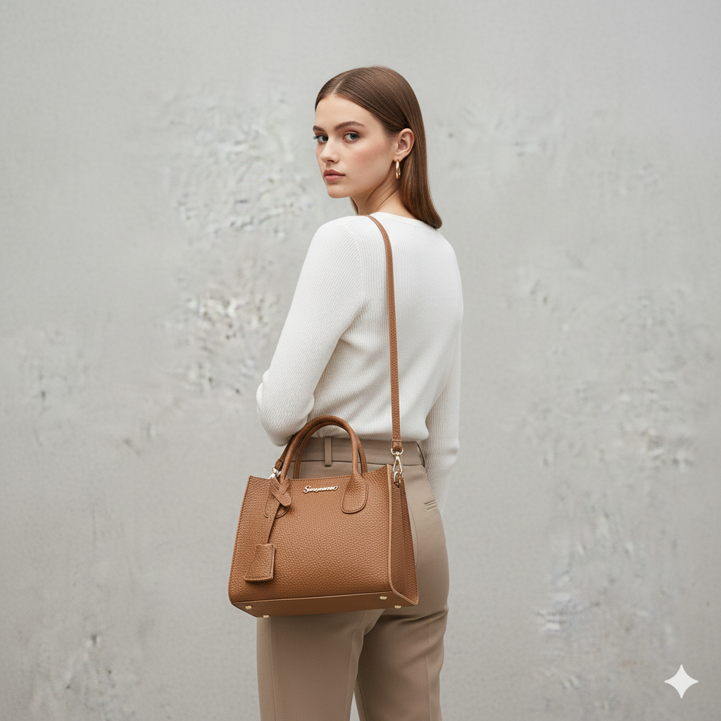Damen Umhängetasche aus Kunstleder | Klein & Elegant