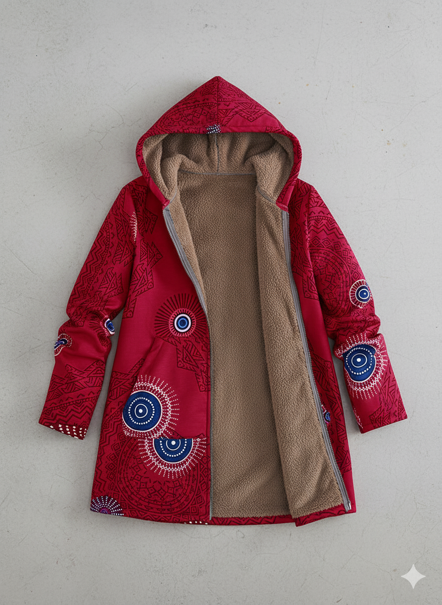 Damen Fleecejacke mit Kapuze | Plüsch & Kuschelig | Herbst/Winter