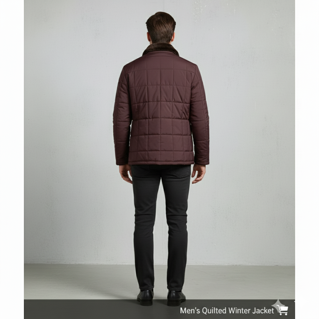 Elegante Herren Steppjacke mit Stehkragen | Warm | Winter