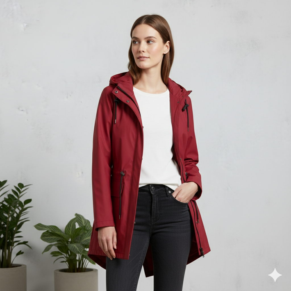 Damen Regenjacke mit Kapuze | Leicht & Wasserdicht | Übergang