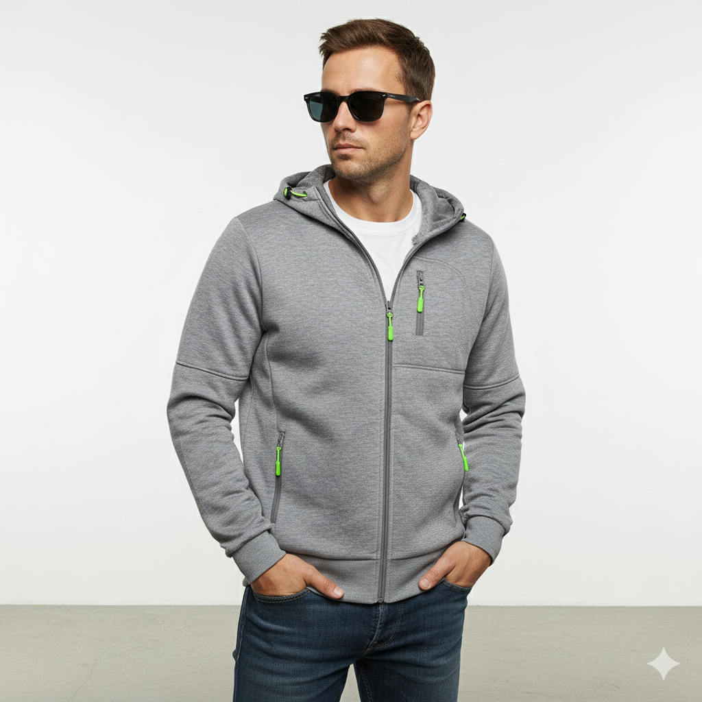 Fleecejacke für Herren mit Kapuze | Warm & Bequem | Herbst