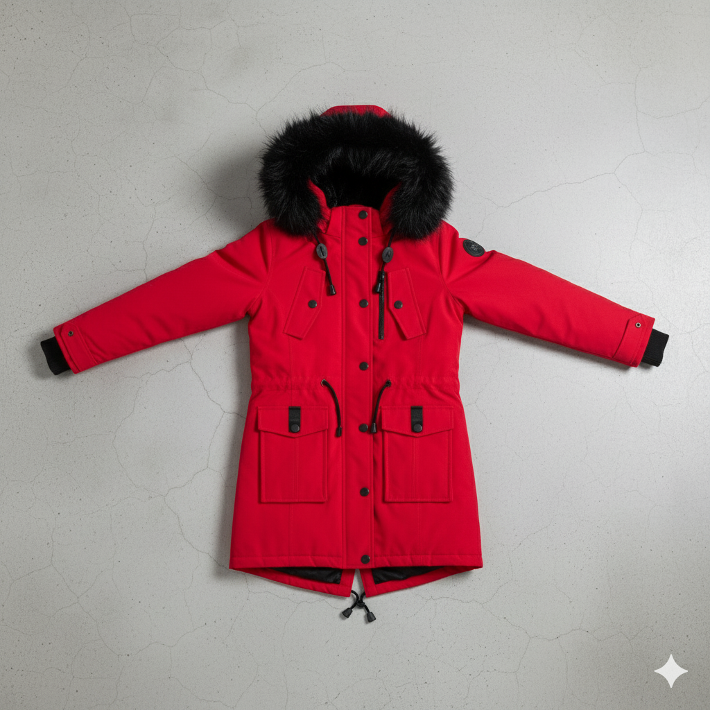 Damen Winterjacke mit Fellkapuze | Warm & Gefüttert