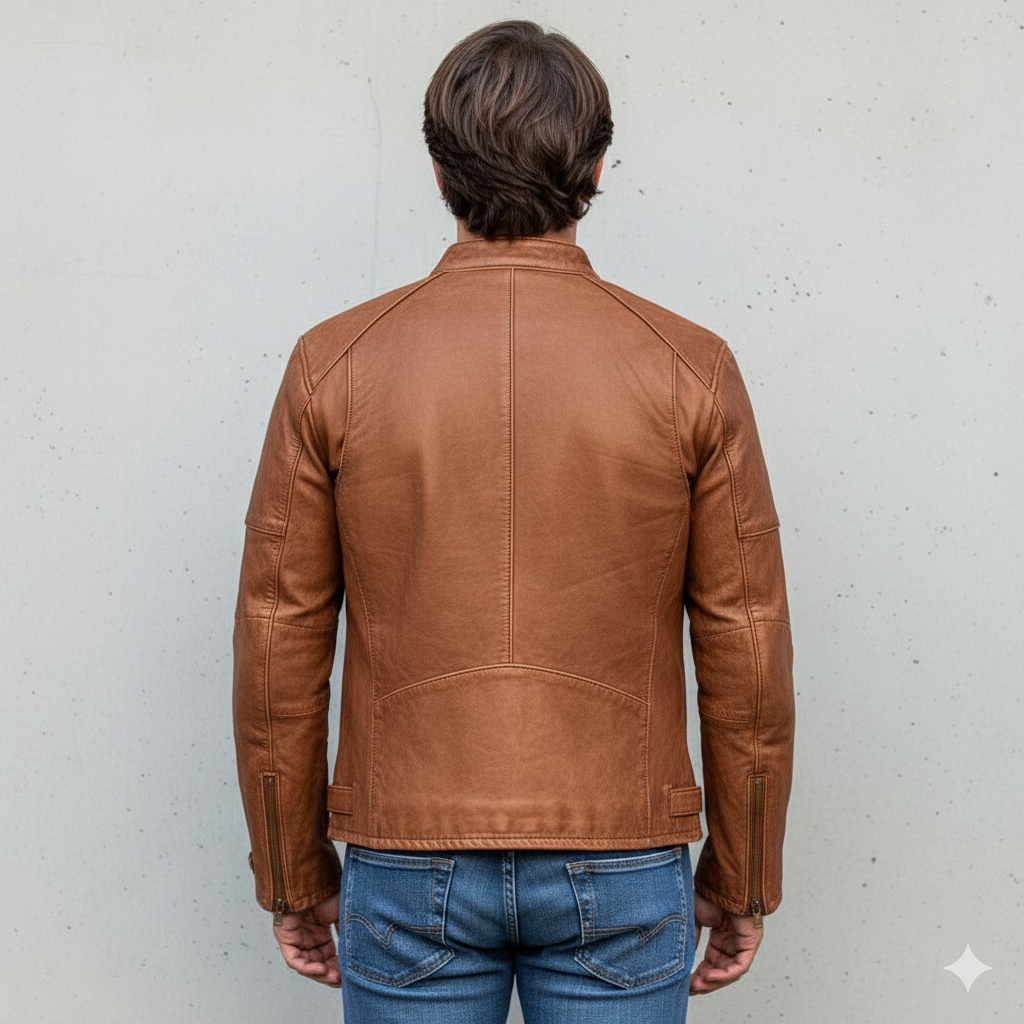 Herren Lederjacke im Biker-Stil | Modern & Lässig