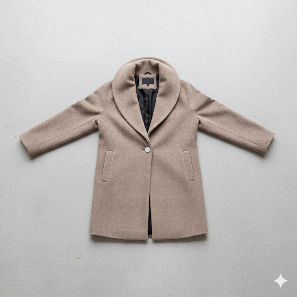 Damen Wollmantel Figurbetont Elegant | Stehkragen | Herbst Winter