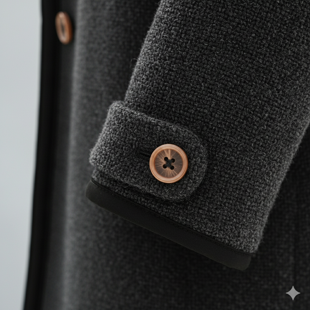Eleganter Damenmantel mit Kontrastdetails | Herbst/Winter