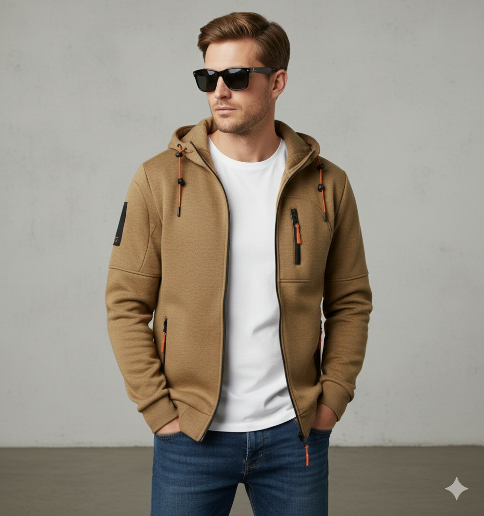 Fleecejacke für Herren mit Kapuze | Warm & Bequem | Herbst