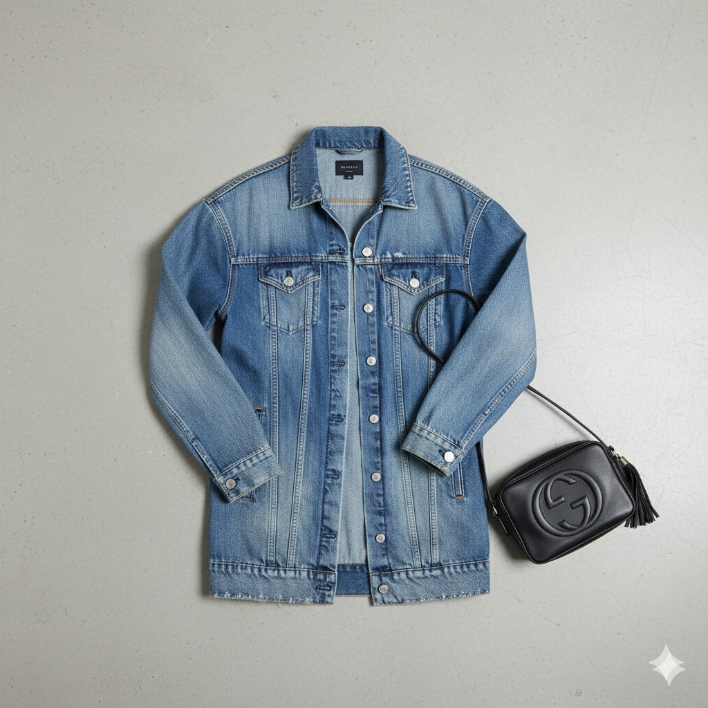 Damen Trenchcoat aus Denim | Mittellang & Modern | Übergang