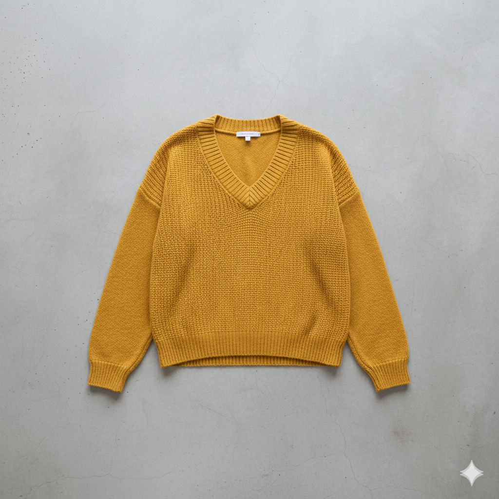 Damen Strickpullover mit V Ausschnitt | Locker & Freizeit