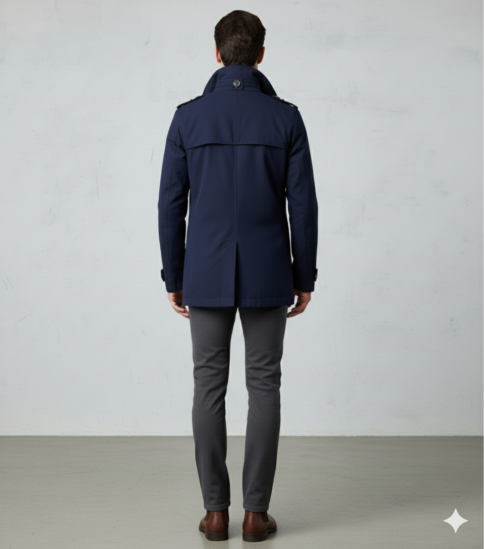Eleganter Herren Trenchcoat mit Reverskragen | Herbst Übergang