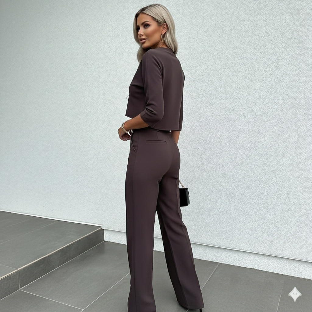 Kurzes Oberteil & High Waist Hose | Weit & Elegant