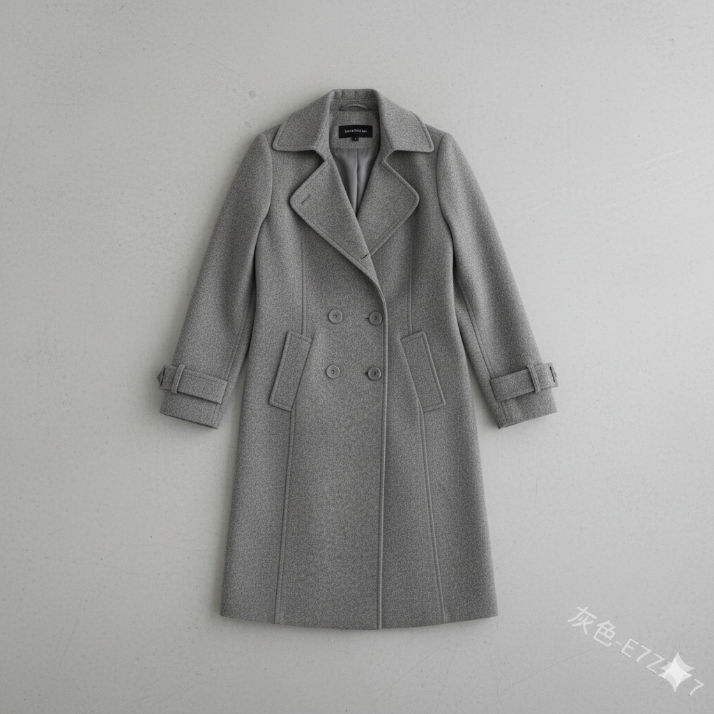 Damen Wollmantel mit Reverskragen | Elegant & Mittellang | Herbst/Winter