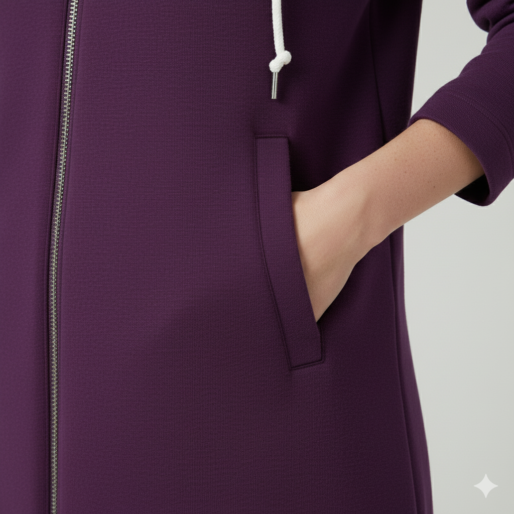 Damen Sweatjacke mit Kapuze & Reißverschluss | Herbst/Winter