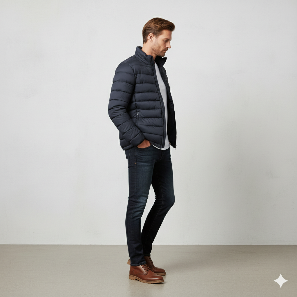 Leichte Herren Steppjacke | Herbst Winter Übergang