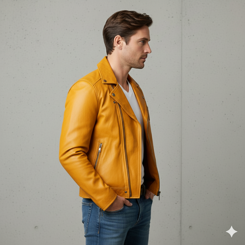 Herren Lederjacke im Biker-Stil | Modern & Lässig