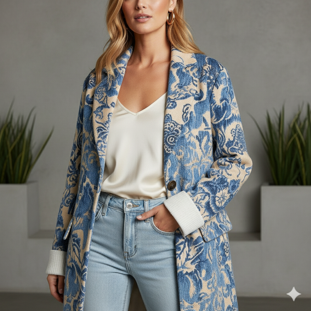 Damen Wollmantel mit Karomuster | Oversize & Warm | Winter