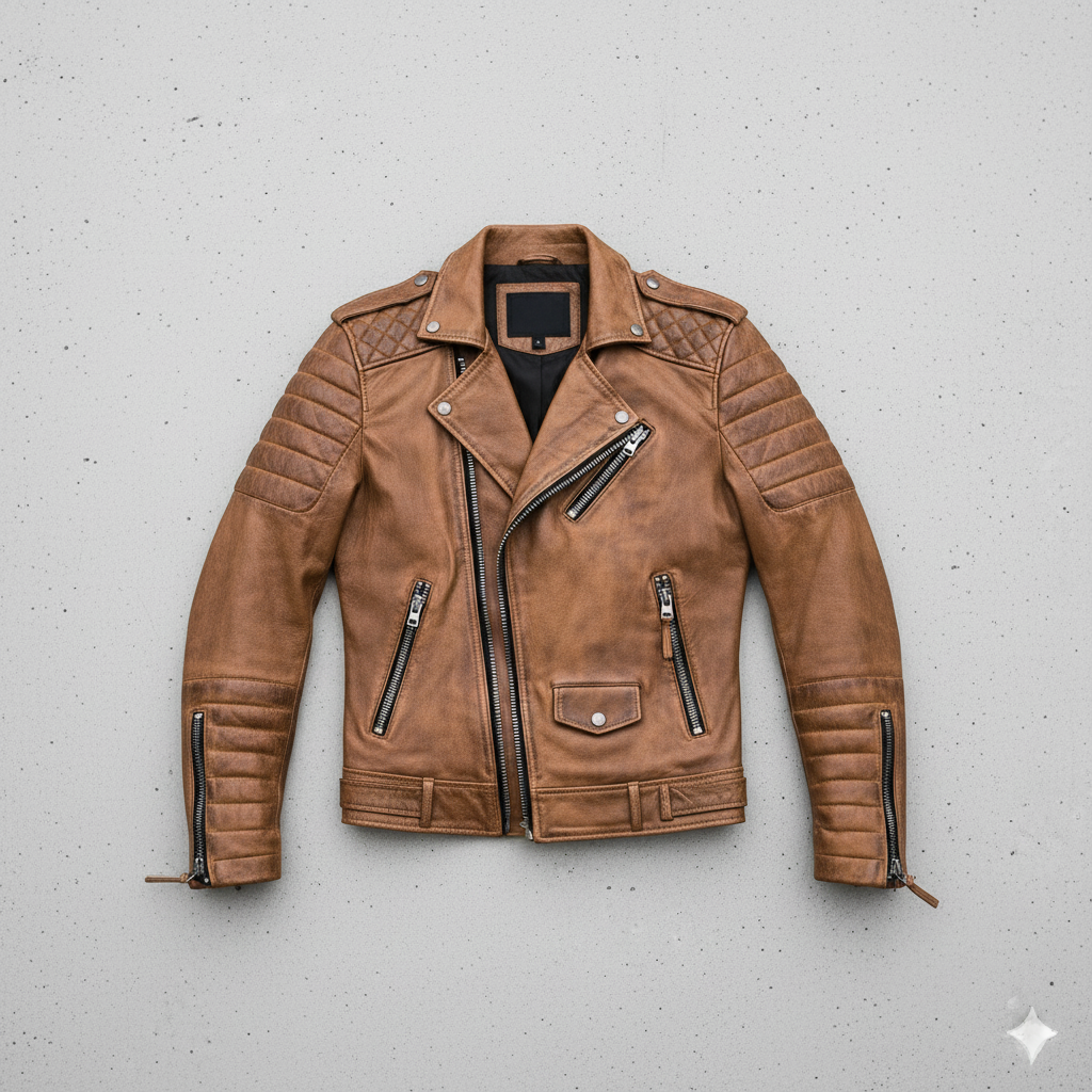 Herren Bikerjacke aus Veganleder | Modern & Casual