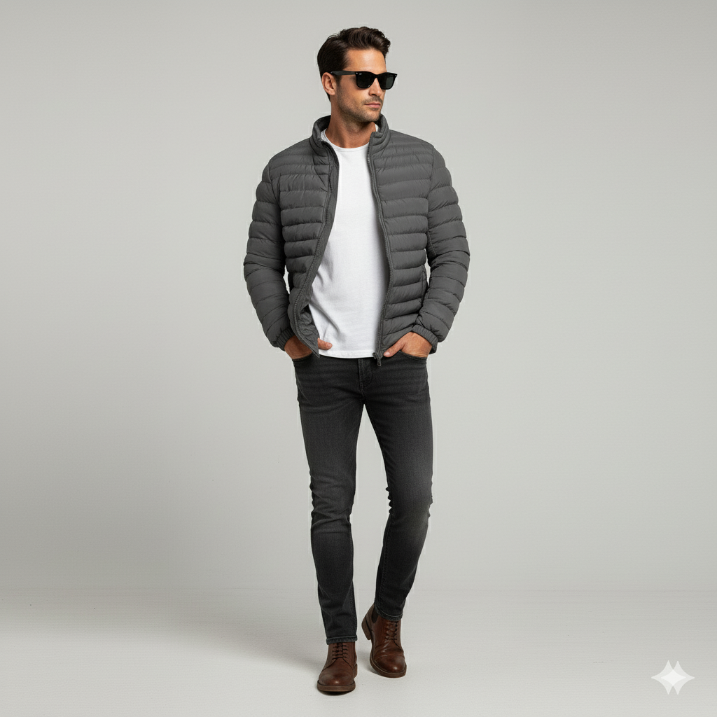 Leichte Herren Steppjacke | Herbst Winter Übergang
