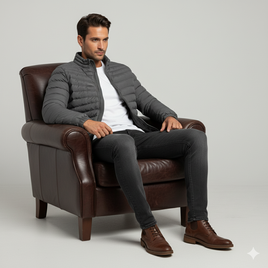 Leichte Herren Steppjacke | Herbst Winter Übergang