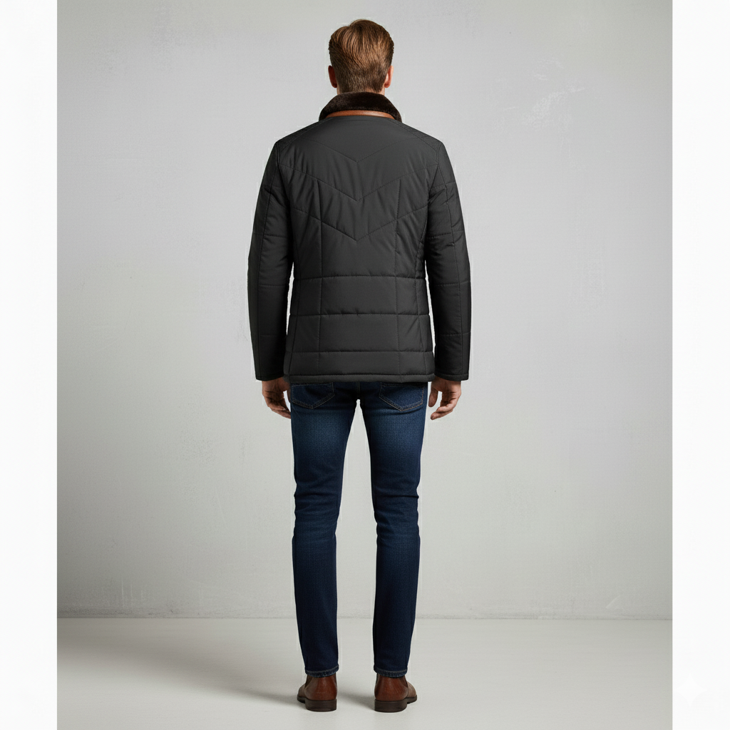 Elegante Herren Steppjacke mit Stehkragen | Warm | Winter