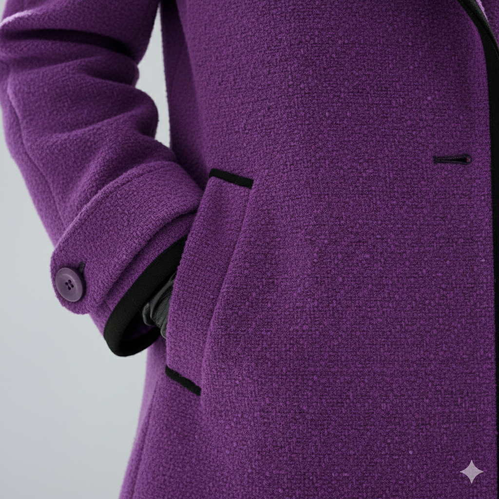Eleganter Damenmantel mit Kontrastdetails | Herbst/Winter