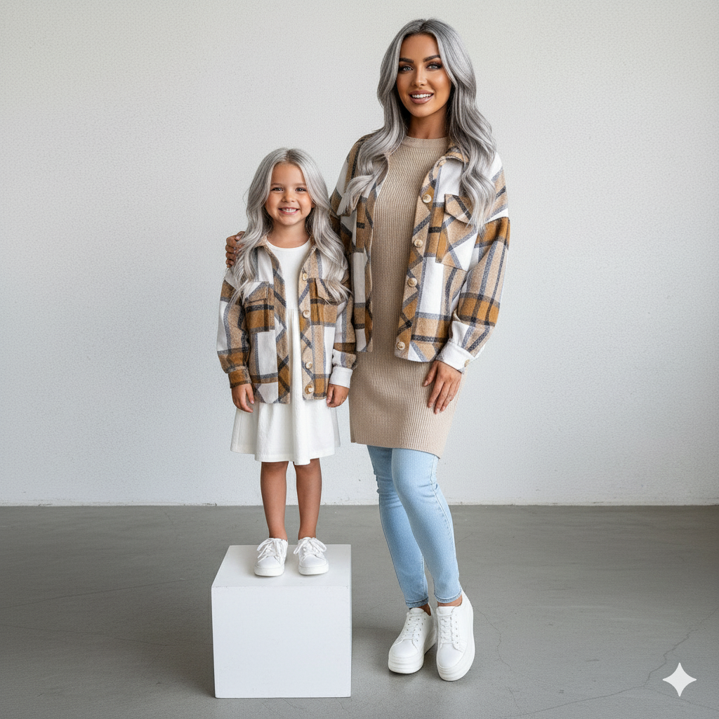 Damen Karo Hemdjacke | Lässig & Weich | Herbst