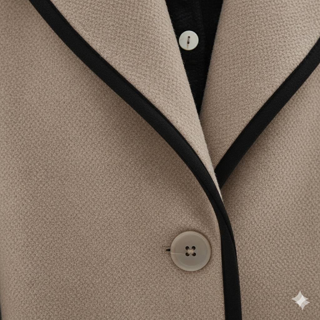 Eleganter Damenmantel mit Kontrastdetails | Herbst/Winter