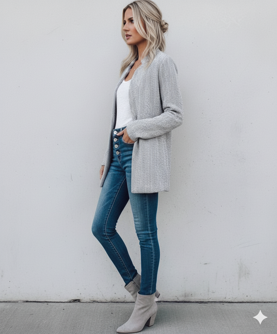 Damen Strickmantel mit offener Front | Modern & Bequem