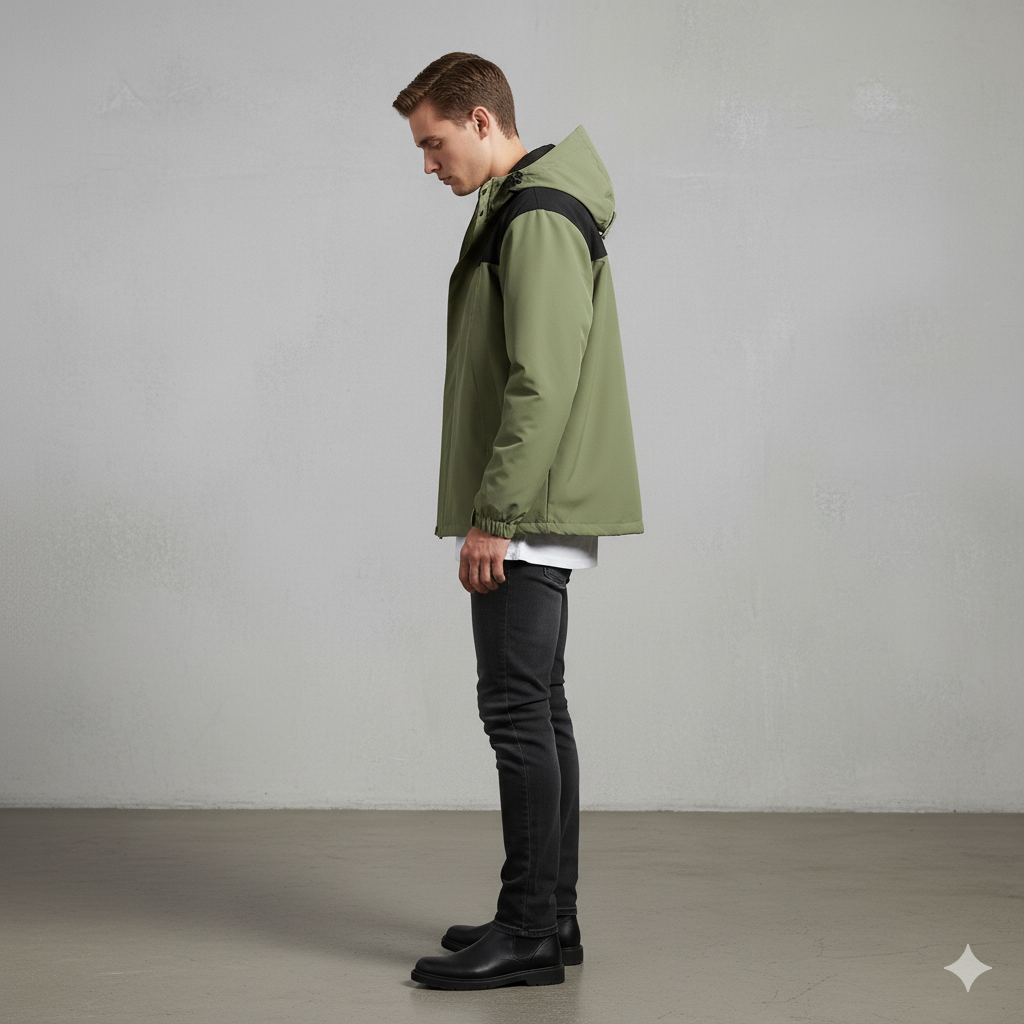 Herren Outdoorjacke mit Kapuze | Winddicht & Leicht | Freizeit