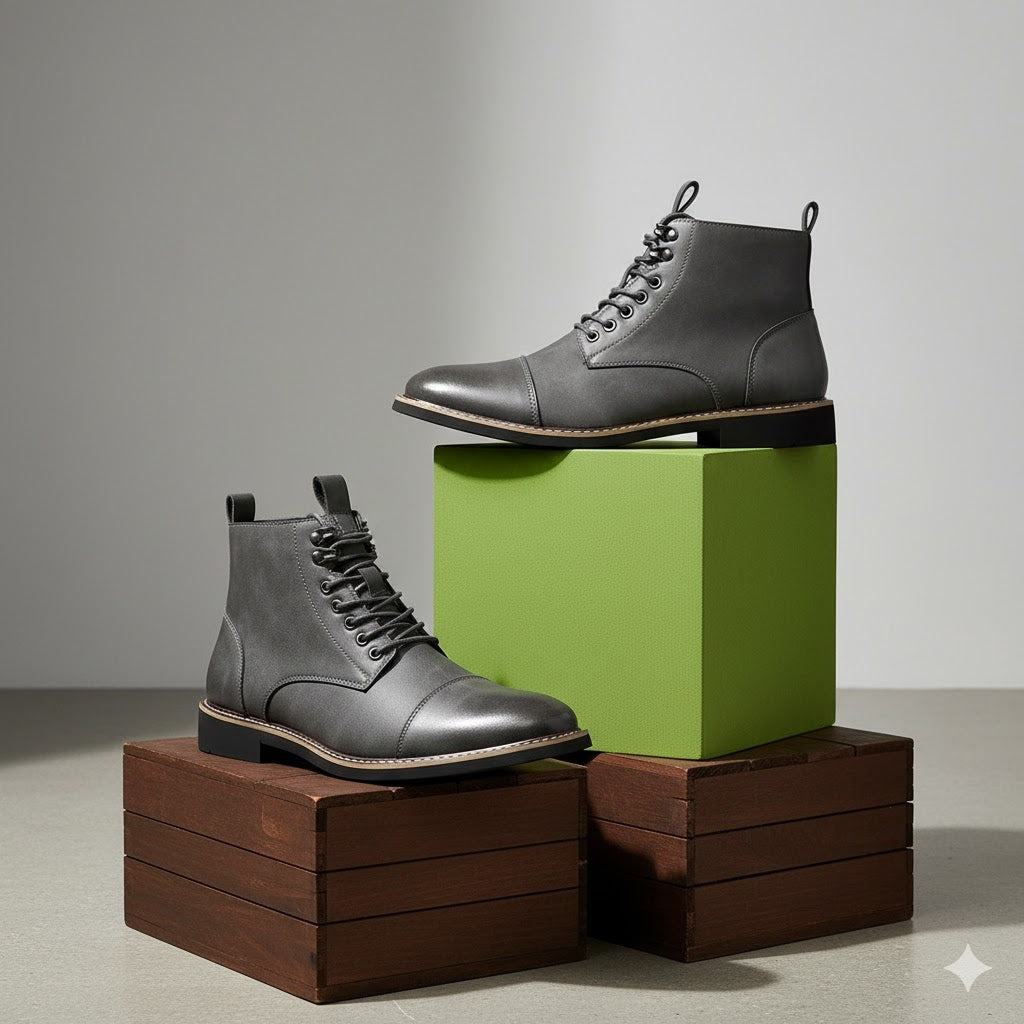 Elegante Herren Stiefeletten | Rutschfest & mit Reißverschluss