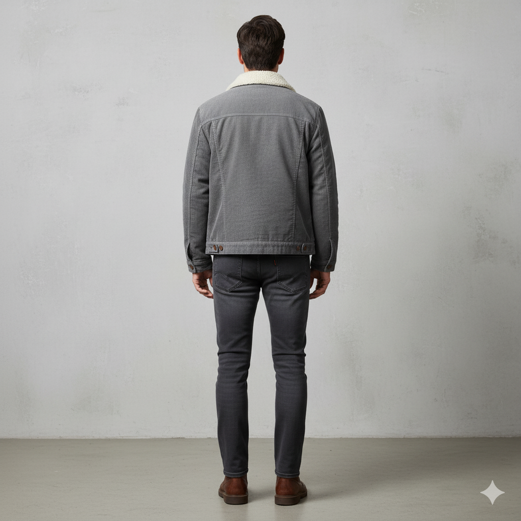 Herren Cordjacke mit Teddyfutter | Warm & Lässig | Herbst Winter